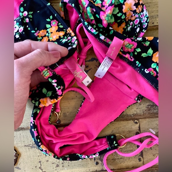 SOFIA BY VIX BIKINI SET FLORAL FLOWER GARDEN PATTERN BIKINI SET
